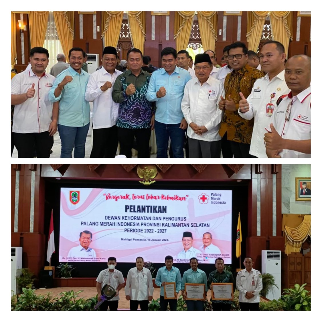 KPP Raih Penghargaan dari PMI Disaksikan langsung oleh Bpk Jusuf Kalla dan Gubernur Kalimantan Selatan