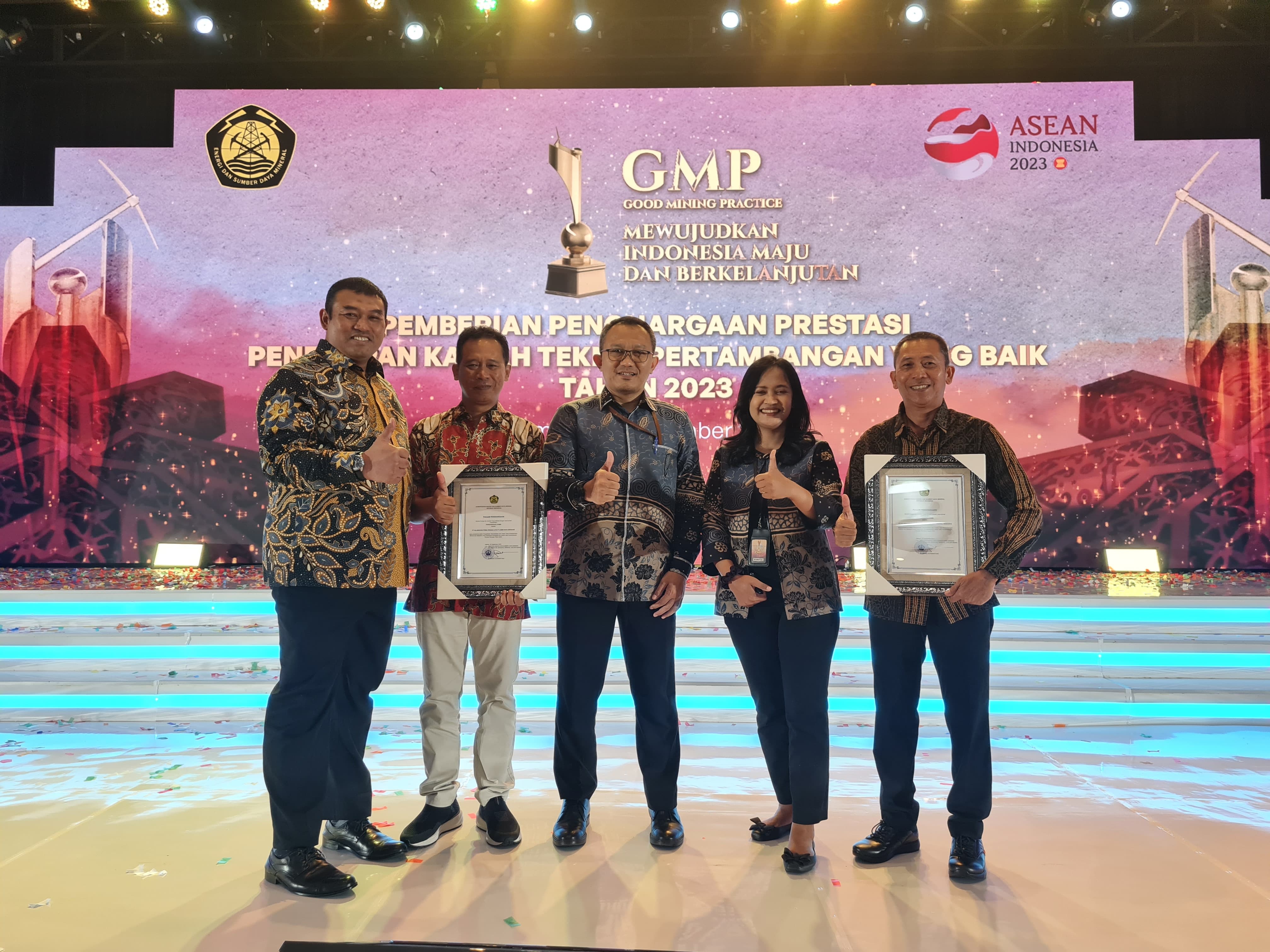 Kantongi 2 Penghargaan, KPP Mining Unjuk Diri dalam Ajang Good Mining Practice Award 2023